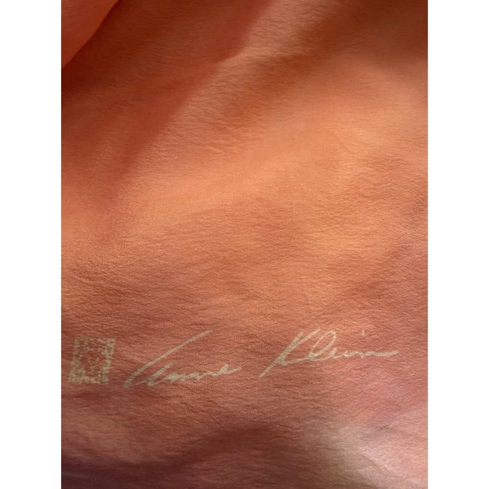 Vintage Anne Klein for Robinson & Golluber Silk Peach Hand rolled 26Square Scarf